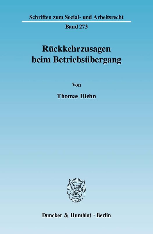 Rückkehrzusagen beim Betriebsübergang.