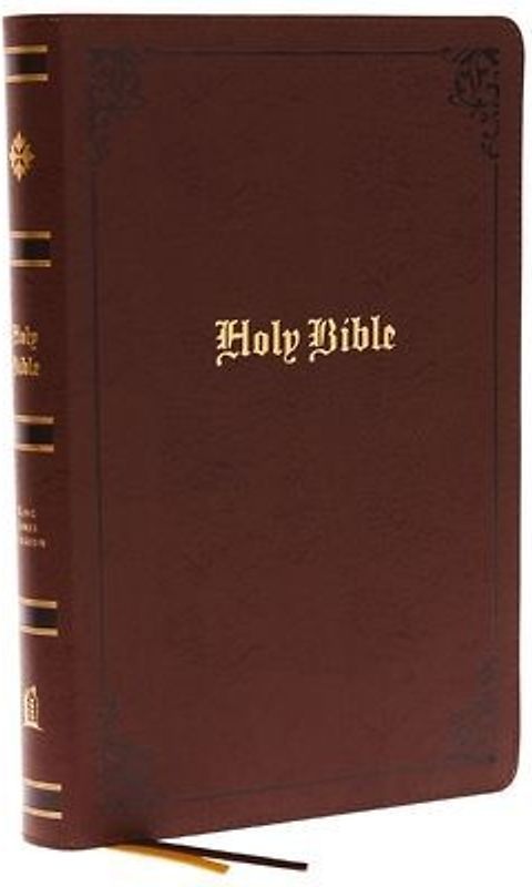 KJV Holy Bible: Large Print with 53,000 Center-Column Cross References, Brown Bonded Leather, Red Letter, Comfort Print: King James Version