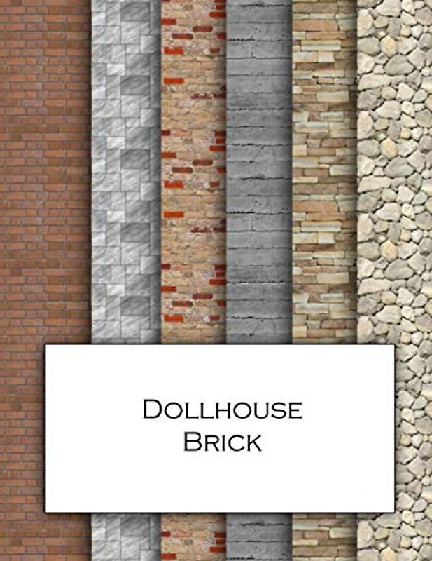 Dollhouse Brick: Brickwork textured wallpaper for decorating doll's houses and model buildings. Beautiful sets of papers for your model making.