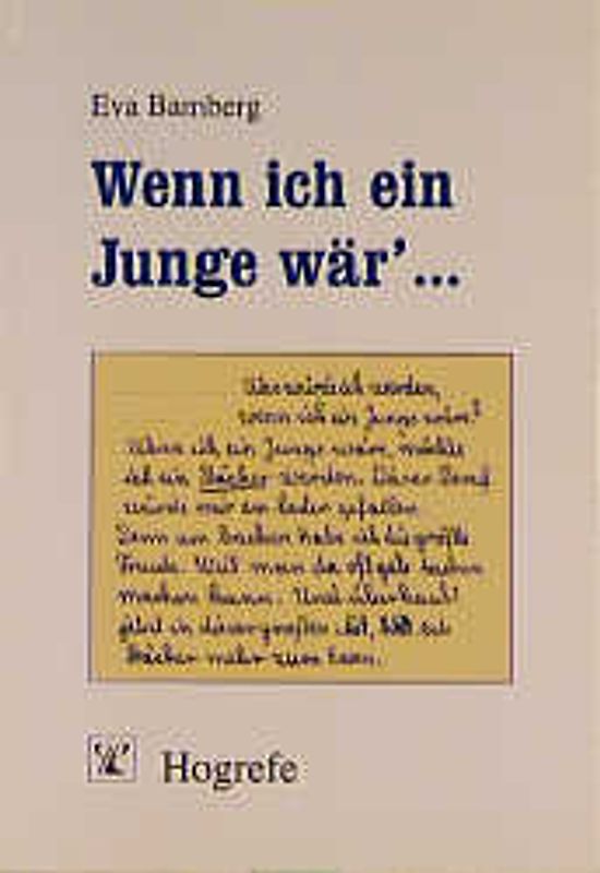 Wenn ich ein Junge wär...