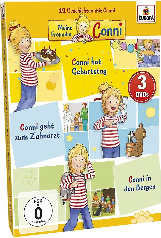 Meine Freundin Conni 3er Box: 02 - Folge 4,5,6 - Conni hat Geburtstag / Conni beim Zahnarzt / Conni in den Bergen [3 DVDs] DVD