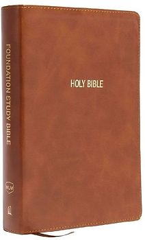 NKJV Foundation Study Bible, Wide-Margin, Brown Leathersoft, Red Letter
