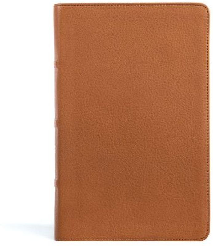 CSB Single-Column Personal Size Bible, Saddle Genuine Leather