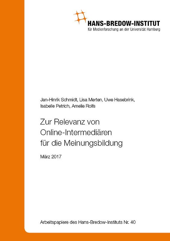 Zur Relevanz von Online-Intermediären für die Meinungsbildung