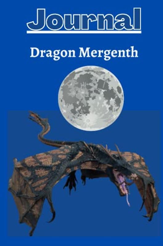 Dragon Journal Mergenth with a cobalt blue background
