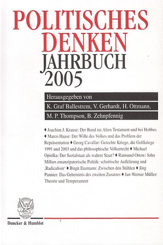 Politisches Denken. Jahrbuch 2005.