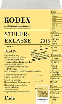 KODEX Steuer-Erlässe 2018, Band IV
