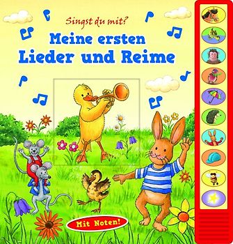 Meine ersten Lieder und Reime - Vorlese-Pappbilderbuch mit Sound
