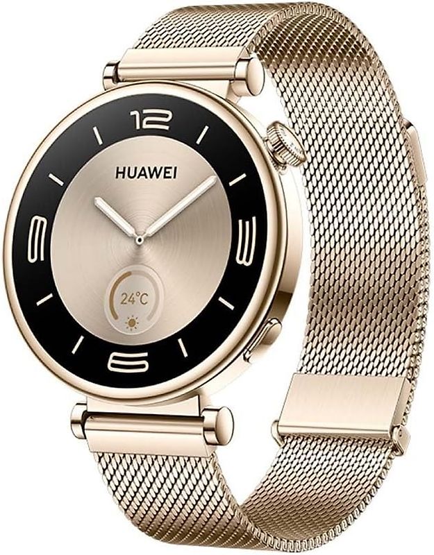 Huawei Watch GT 4 41 mm or avec bracelet milanais or