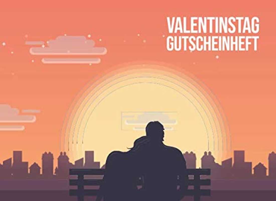 Valentinstag Gutscheinheft: Ein Gutscheinheft gefüllt mit 25 vorgedruckten und 25 blanko Gutscheinen zum Ausfüllen als Geschenk für den Partner