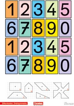 Einstern - Kartonbeilagen - Ausgabe 2004 / Band 4 - Ziffernkarten, Drehsymmetrie. Kartonbeilagen. 10 Stück im Beutel