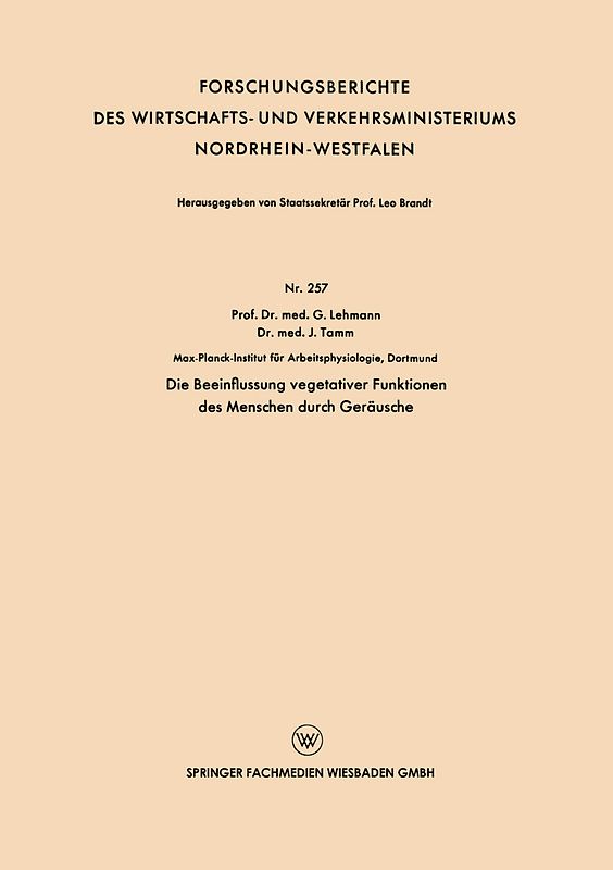 Die Beeinflussung vegetativer Funktionen des Menschen durch Geräusche