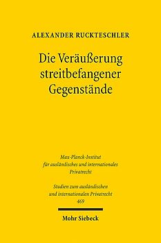 Die Veräußerung streitbefangener Gegenstände