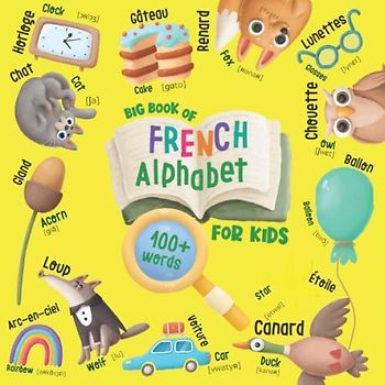 Big Book of French Alphabet for Kids: English-French Book for Kids - 100+ Words with Illustrations, Translation, and Pronunciation