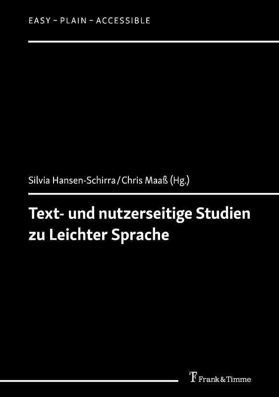 Text- und nutzerseitige Studien zu Leichter Sprache