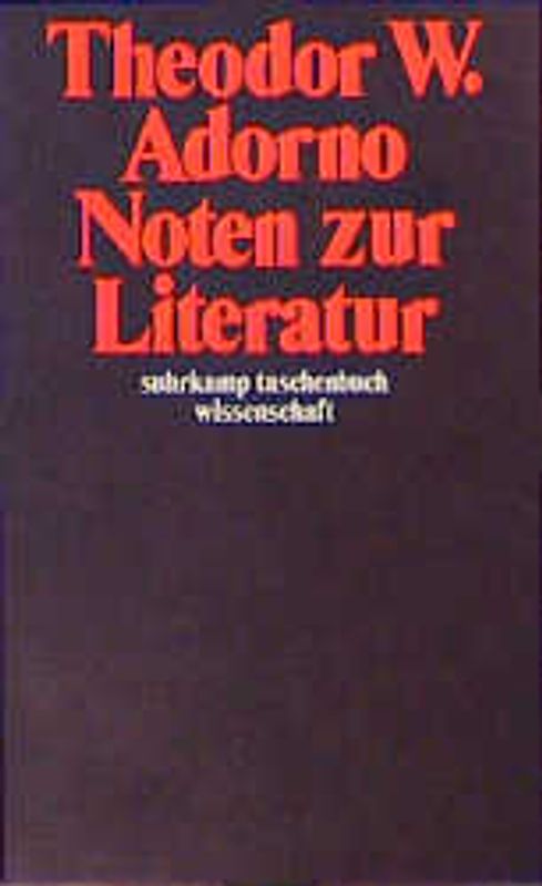 Noten zur Literatur (I–IV)