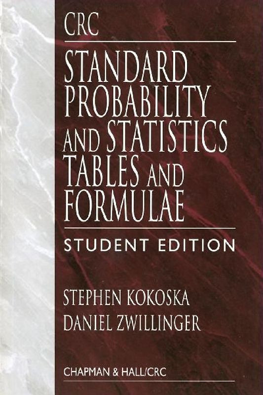 CRC Standard Probability and Statistics Tables and Formulae, Student Edition