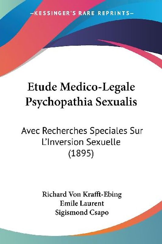 Etude Medico-Legale Psychopathia Sexualis