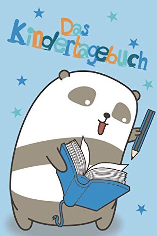 Das Kindertagebuch: Pandabär, für Jungs, Din A5+, 90 doppelseitige Einträge, Softcover