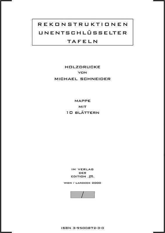 rekonstruktionen unentschlüsselter tafeln