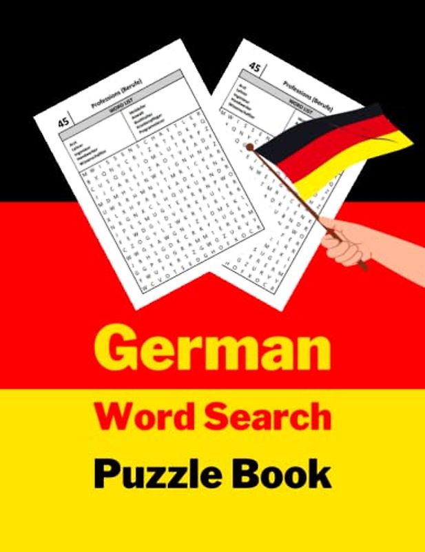 German Word Search Puzzle Book: 2 Challenging Puzzles to Improve Your German Vocabulary - Fun and Educational Language Learning Activity for Adults and Kids