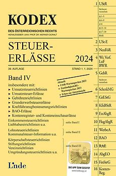 KODEX Steuer-Erlässe 2024, Band IV