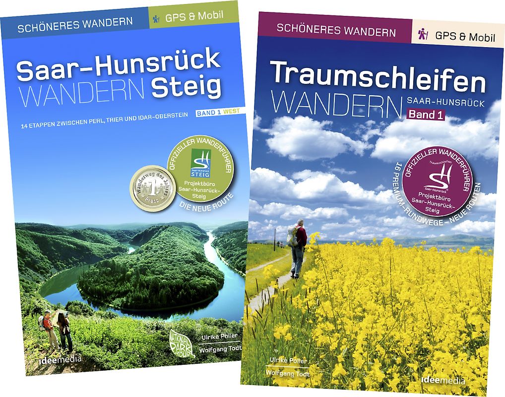 Hunsrück-Wander-Set/Saar-Hunsrück-Steig Band 1 West & Traumschleifen Band 1. Premium-Wandern auf Deutschlands schönsten Wegen zwischen Saar, Mosel und Rhein. Mit GPS-Daten, Karten und Höhenprofilen.