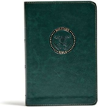 CSB Military Bible, Green Leathertouch