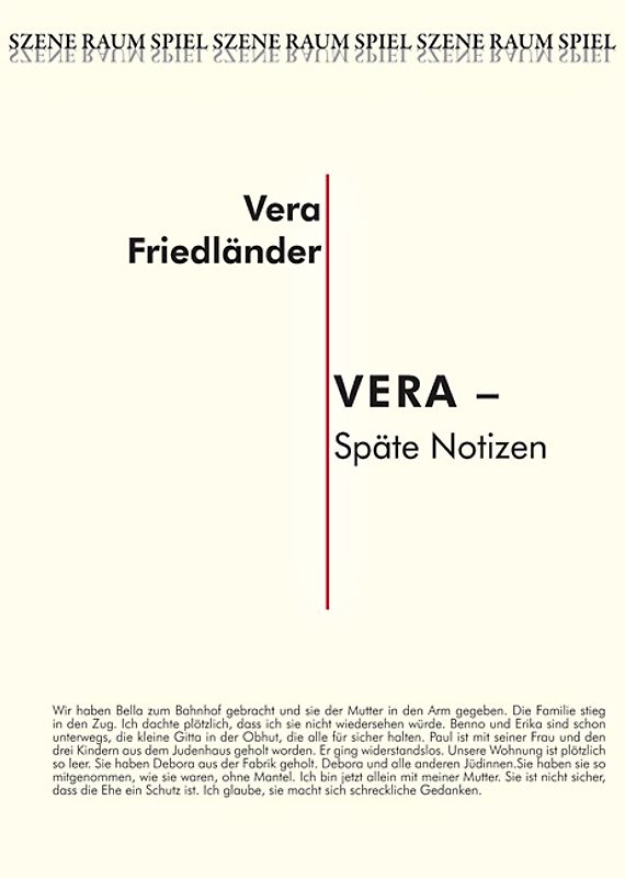 Vera - Späte Notizen
