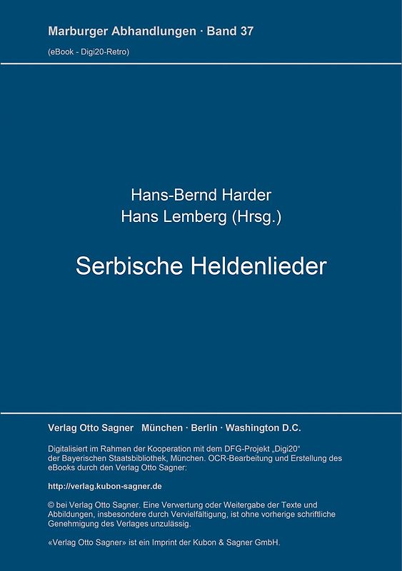 Serbische Heldenlieder