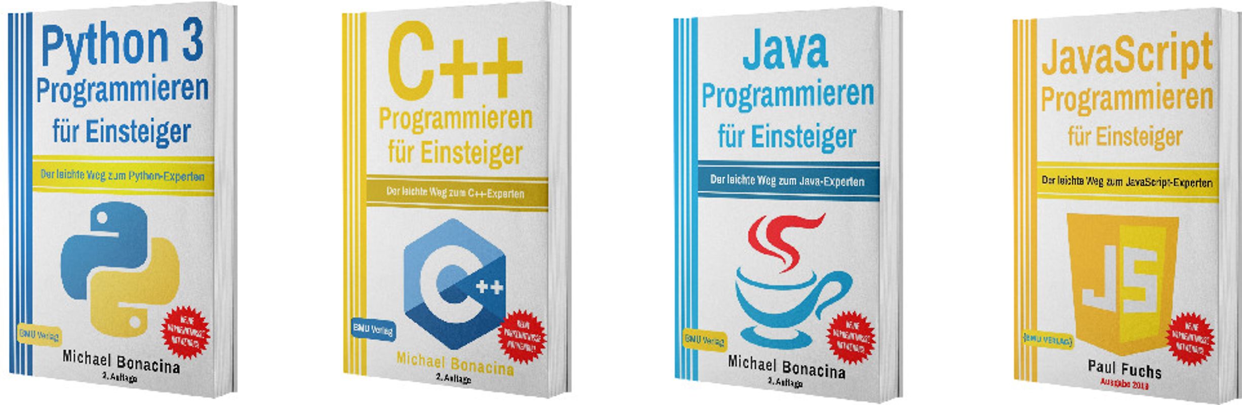 Python 3 Programmieren für Einsteiger + C++ Programmieren für Einsteiger + Java Programmieren für Einsteiger + JavaScript Programmieren für Einsteiger