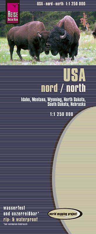 Reise Know-How Landkarte USA 02, Nord (1:1.250.000) : Idaho, Montana, Wyoming, North Dakota, South Dakota, Nebraska