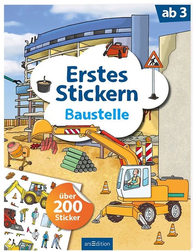 Erstes Stickern – Baustelle