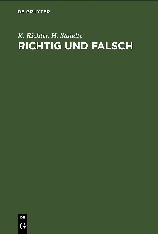 Richtig und falsch