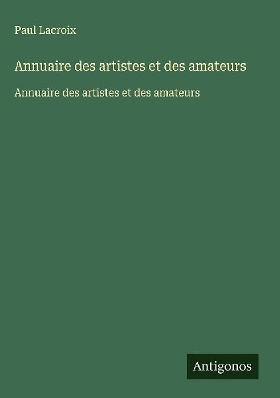 Annuaire des artistes et des amateurs