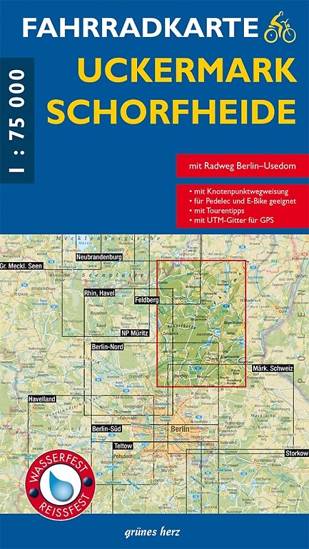 Fahrradkarte Uckermark, Schorfheide