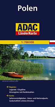 ADAC Länderkarte Polen 1:700.000
