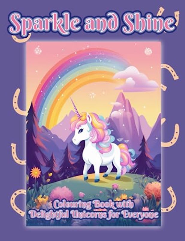 Sparkle and Shine: Colouring Book with Delightful Unicorns for Everyone: Colouring Book with Charming Unicorns for Kids and Adults