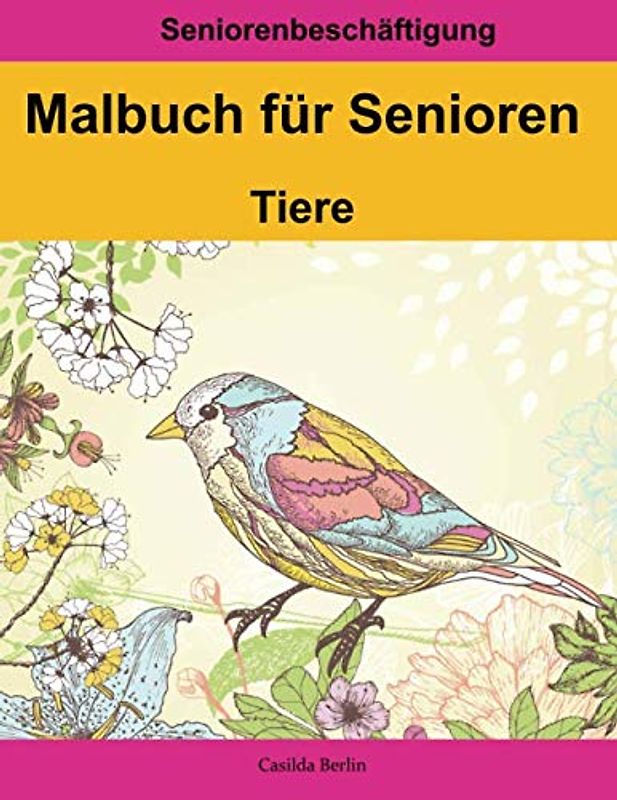 Malbuch für Senioren – Tiere