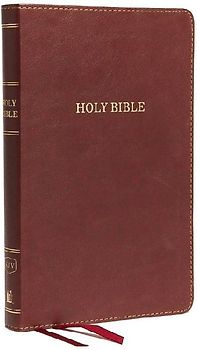 KJV, Thinline Bible, Standard Print, Imitation Leather, Burgundy, Indexed, Red Letter Edition