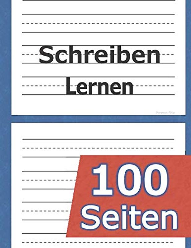 Schreiben Lernen: (100 Seiten) Zahlen schreiben lernen - Handschrift Übungsheft Kinder - für Kinder ab 4 Jahren (Vorschule + 1. Klasse) ABC ... buchstaben - montessori - Vorschulübungen