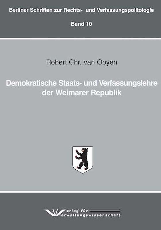 Demokratische Staats- und Verfassungslehre der Weimarer Republik