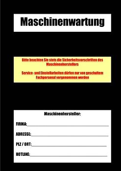 Maschinenwartung