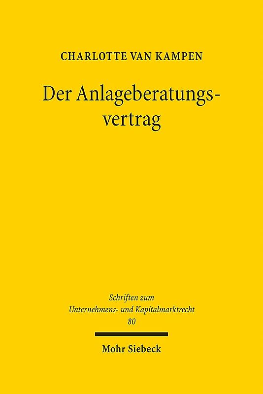 Der Anlageberatungsvertrag