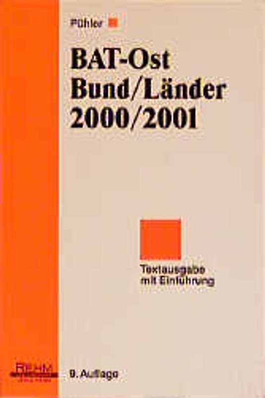 BAT-Ost Bund/Länder 2000/2001