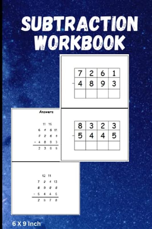 Subtraction Workbook: Subtraction Problems Practice workbook