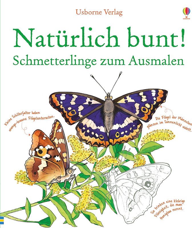 Natürlich bunt! Schmetterlinge zum Ausmalen