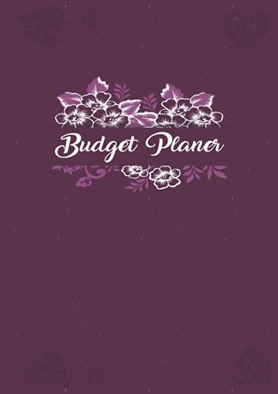 Budget Planer: XXL Budgetplaner Organizer Buch für die Budgetplanung | Geeignet als Haushaltsbuch, Finanzplaner oder Kassenbuch | Kostenbuch zum eintragen | Lila Blumen Floral