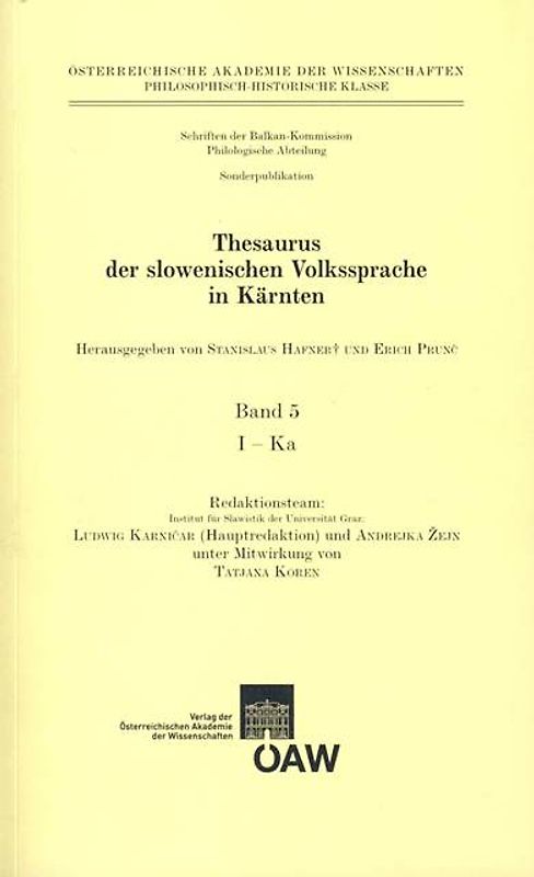 Thesaurus der slowenischen Volkssprache in Kärnten / Thesaurus der slowenischen Volkssprache in Kärnten Band 5