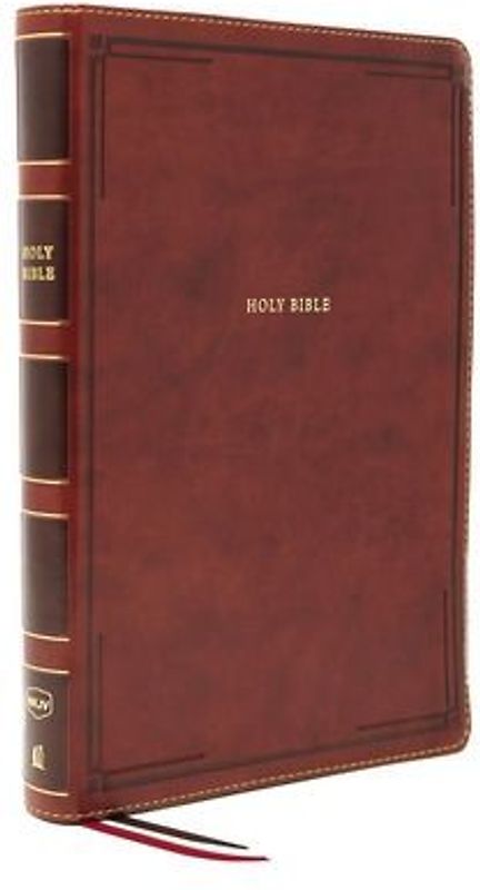 Nkjv, Thinline Bible, Giant Print, Leathersoft, Brown, Red Letter Edition, Comfort Print